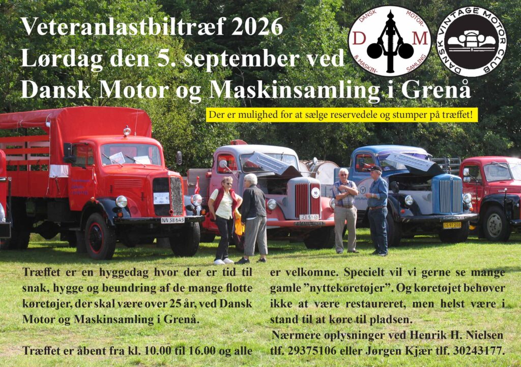 Veteranlastbiltræf 2026 - 5. september Veteranlastbiltræf 2026 - 5. september